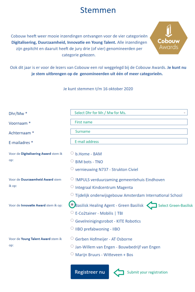 Vote Instruction Basilisk Cobouw Awards EN